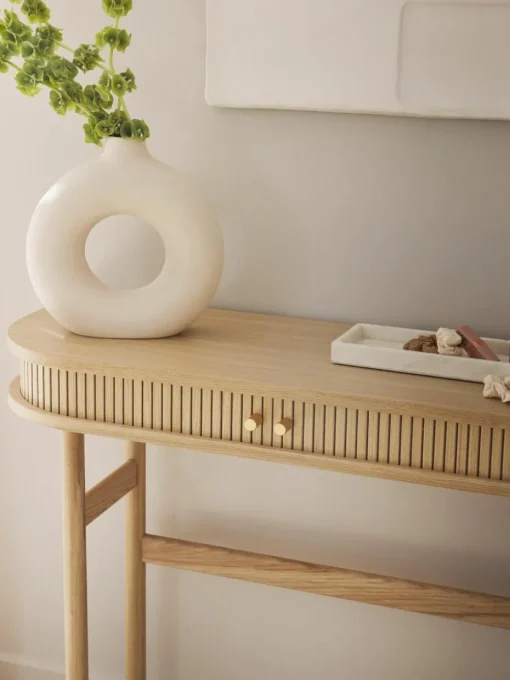 Console Calary met geribde voorzijde