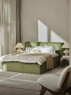 Corduroy boxspring bed Lennon