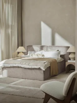 Corduroy boxspring bed Lennon