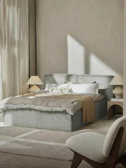 Corduroy boxspring bed Lennon