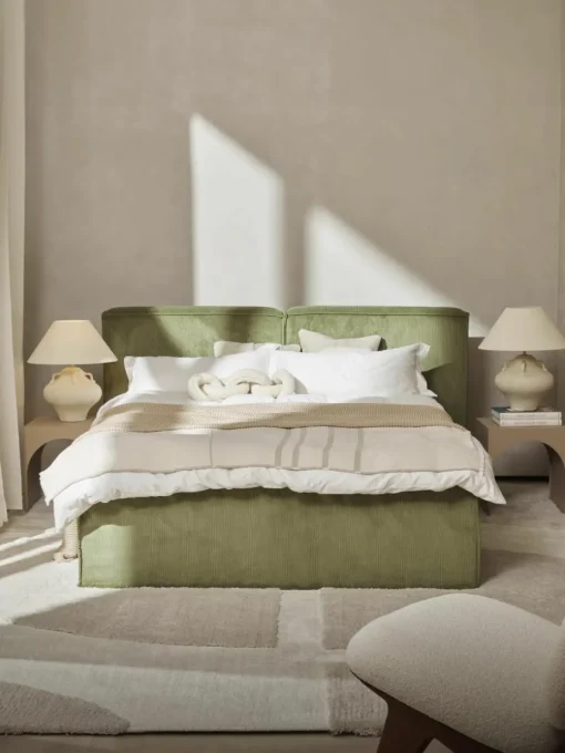 Corduroy boxspring bed Lennon