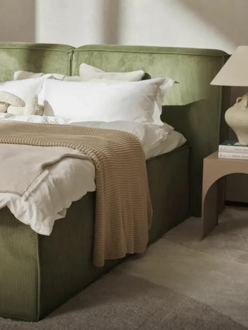 Corduroy boxspring bed Lennon
