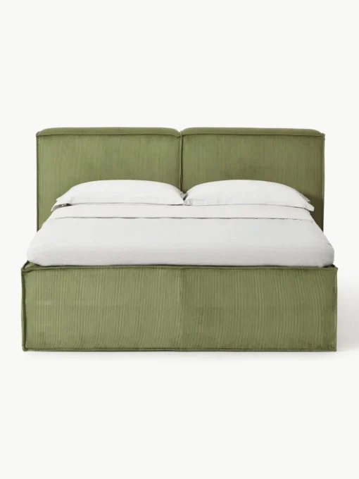 Corduroy boxspring bed Lennon