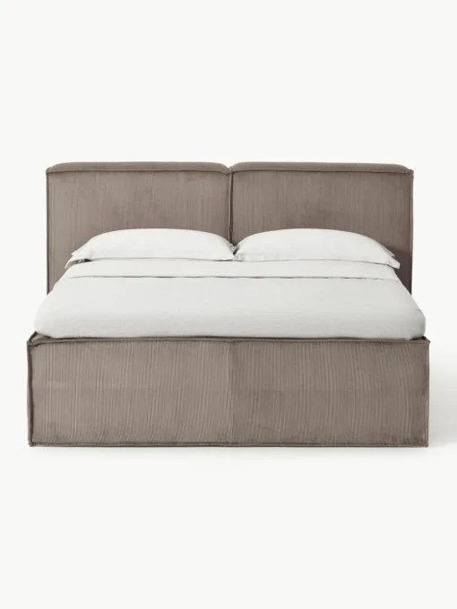 Corduroy boxspring bed Lennon