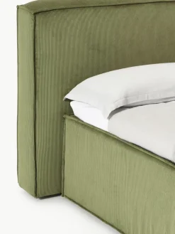 Corduroy boxspring bed Lennon