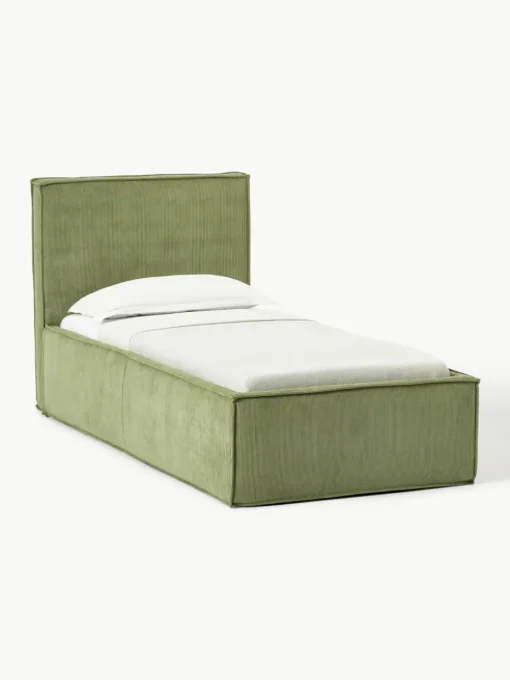 Corduroy eenpersoonsbed Dream met opbergruimte