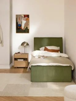 Corduroy eenpersoonsbed Dream met opbergruimte