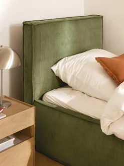 Corduroy eenpersoonsbed Dream met opbergruimte