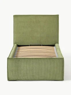 Corduroy eenpersoonsbed Dream met opbergruimte