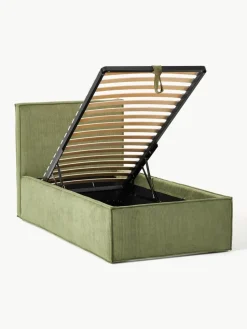 Corduroy eenpersoonsbed Dream met opbergruimte