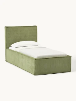 Corduroy gestoffeerd bed Dream met opbergruimte