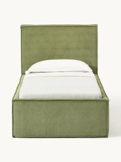 Corduroy gestoffeerd bed Dream met opbergruimte