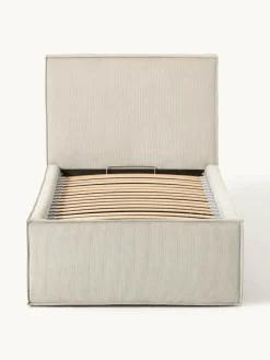 Corduroy gestoffeerd bed Dream met opbergruimte