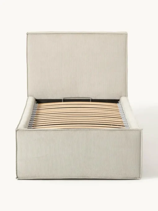 Corduroy gestoffeerd bed Dream met opbergruimte