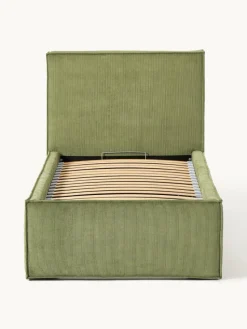 Corduroy gestoffeerd bed Dream met opbergruimte