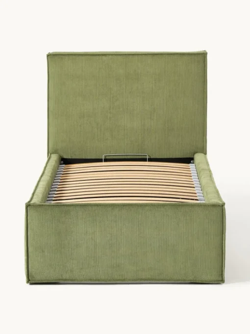 Corduroy gestoffeerd bed Dream met opbergruimte