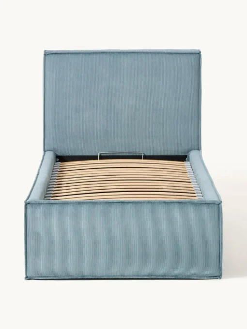 Corduroy gestoffeerd bed Dream met opbergruimte