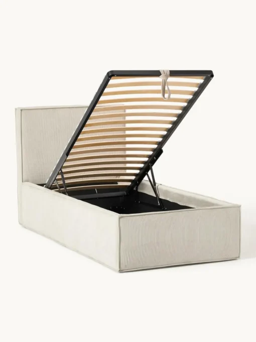 Corduroy gestoffeerd bed Dream met opbergruimte