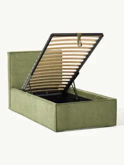 Corduroy gestoffeerd bed Dream met opbergruimte
