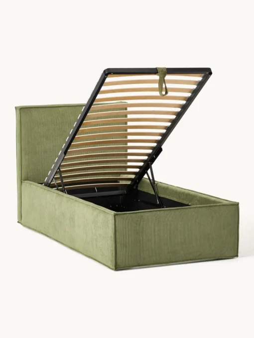 Corduroy gestoffeerd bed Dream met opbergruimte