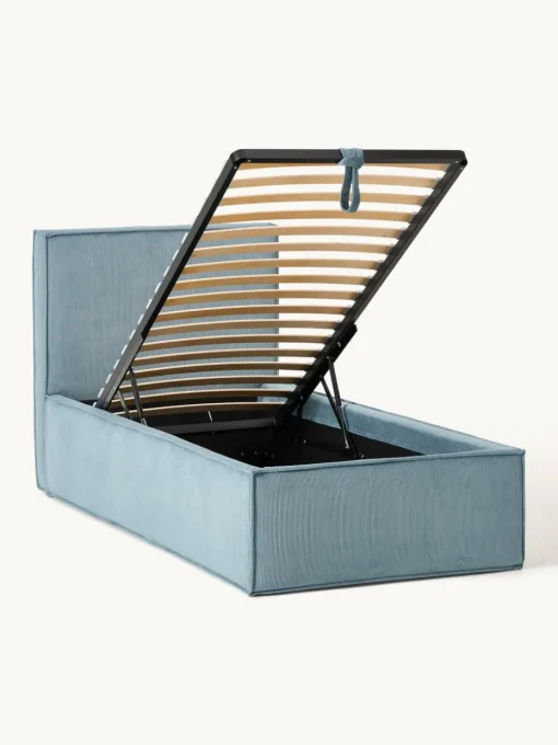 Corduroy gestoffeerd bed Dream met opbergruimte
