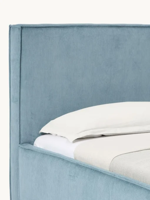 Corduroy gestoffeerd bed Dream met opbergruimte