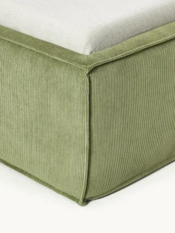 Corduroy gestoffeerd bed Dream met opbergruimte