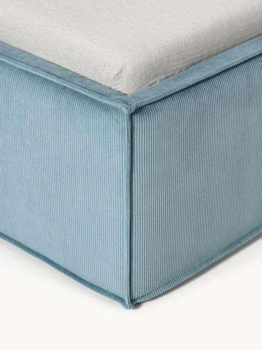 Corduroy gestoffeerd bed Dream met opbergruimte