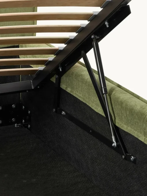 Corduroy gestoffeerd bed Dream met opbergruimte