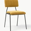 Corduroy gestoffeerde stoelen Mats, 2 stuks