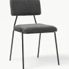 Corduroy gestoffeerde stoelen Mats, 2 stuks