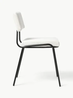 Corduroy gestoffeerde stoelen Mats, 2 stuks