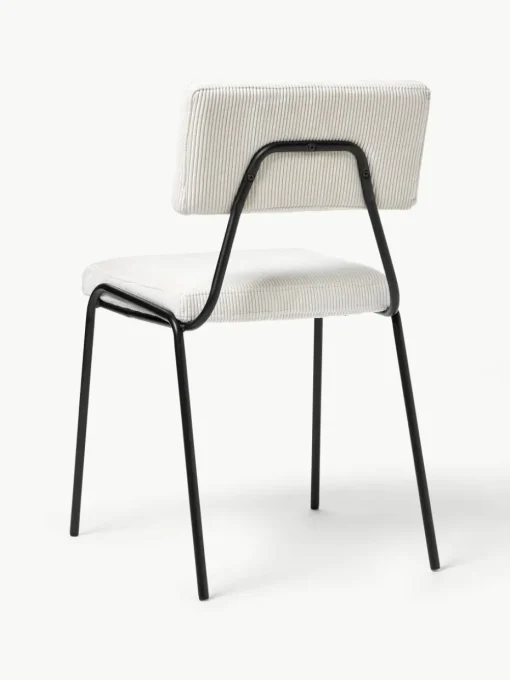Corduroy gestoffeerde stoelen Mats, 2 stuks