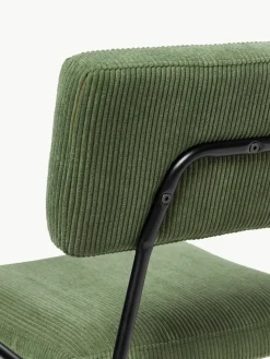 Corduroy gestoffeerde stoelen Mats, 2 stuks