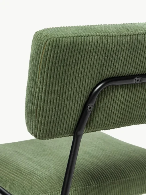 Corduroy gestoffeerde stoelen Mats, 2 stuks