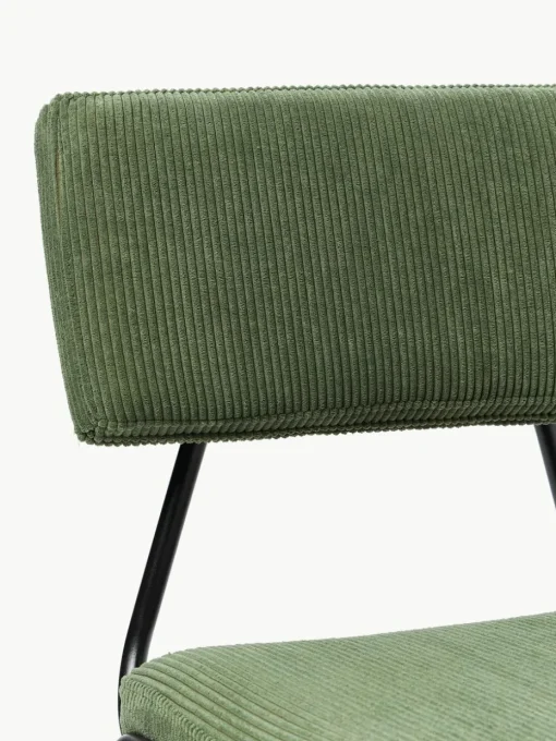 Corduroy gestoffeerde stoelen Mats, 2 stuks