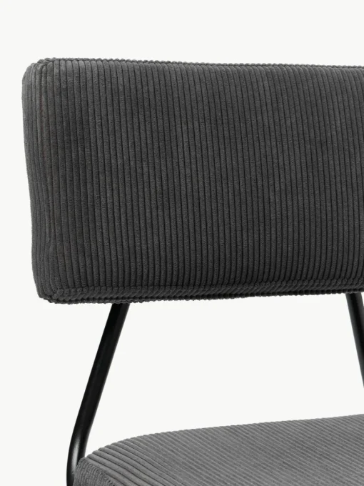 Corduroy gestoffeerde stoelen Mats, 2 stuks