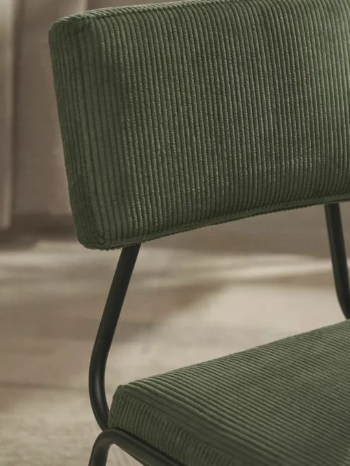 Corduroy gestoffeerde stoelen Mats, 2 stuks