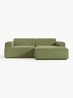 Corduroy hoekbank Melva (3-zits)