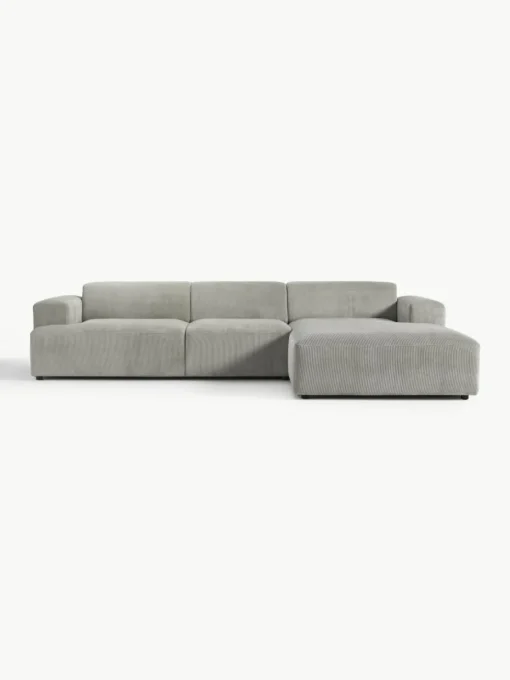 Corduroy hoekbank Melva (4-zits)