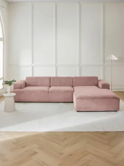 Corduroy hoekbank Melva (4-zits)