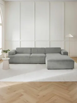 Corduroy hoekbank Melva (4-zits)