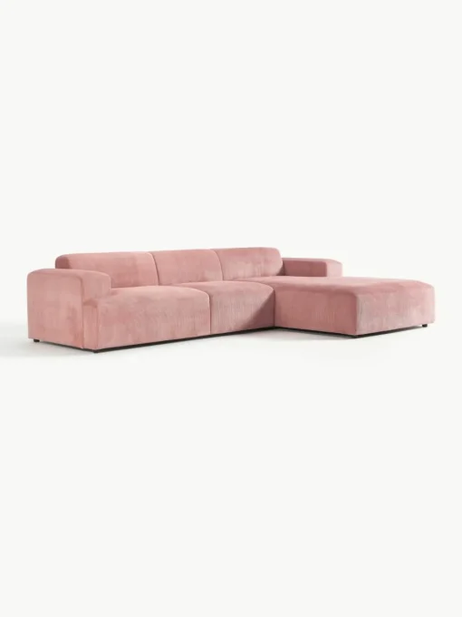 Corduroy hoekbank Melva (4-zits)
