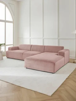 Corduroy hoekbank Melva (4-zits)