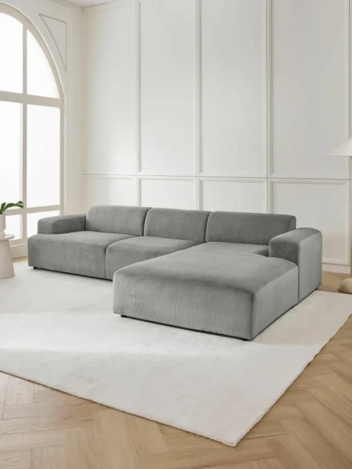 Corduroy hoekbank Melva (4-zits)