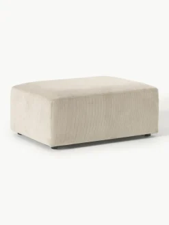 Corduroy poef Melva, B 99 x D 72 cm