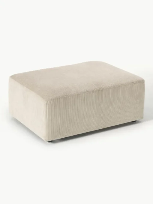 Corduroy poef Melva, B 99 x D 72 cm
