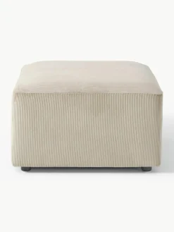 Corduroy poef Melva, B 99 x D 72 cm