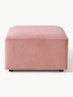 Corduroy poef Melva, B 99 x D 72 cm