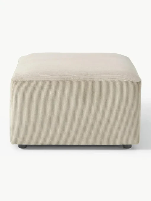 Corduroy poef Melva, B 99 x D 72 cm